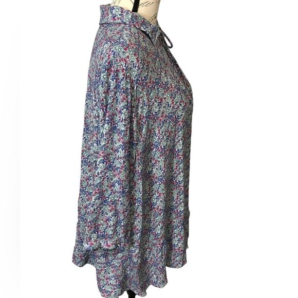 Vintage X America Elsie Women Medium Top Blouse Ditsy Floral Peplum Boho Spring - Picture 6 of 16